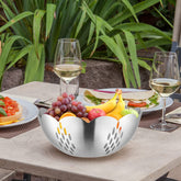 Silver Stainless Steel Nifty Solid Fruit Basket, 200ml | Easy To Clean & Dishwasher Safe